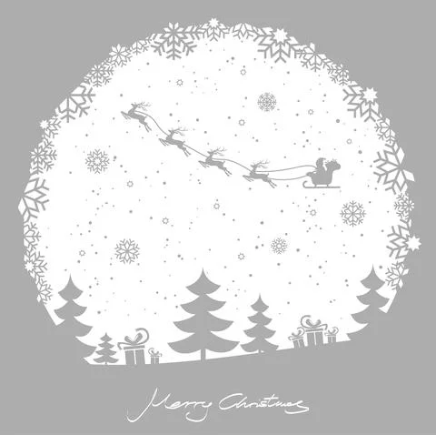 Simple christmas background with typical elements Stock Illustration