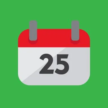 Simple Christmas Calendar Date Vector Illustration 库存插图