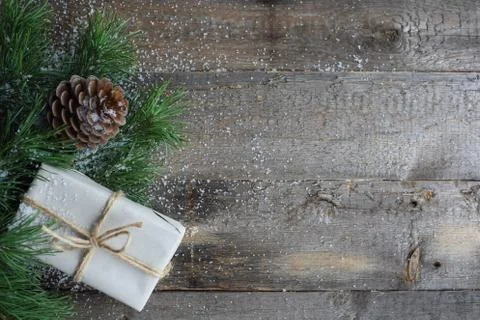 Simple Christmas gift Stock Photos