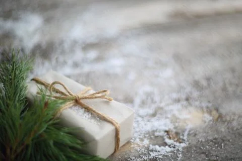 Simple Christmas gift Stock Photos