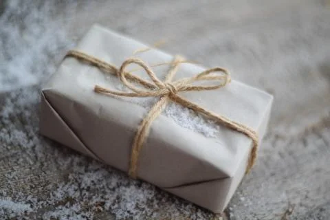 Simple Christmas gift Stock Photos
