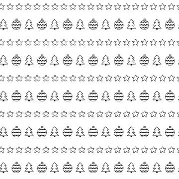 Simple Christmas seamless pattern. Stock Illustration