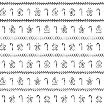 Simple Christmas seamless pattern. Stock-Illustration