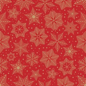 Simple Christmas seamless pattern. Snowflakes with different ornaments. On white Stockillustratie