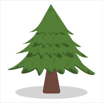 Simple Christmas tree design. Merry Christmas and a happy new year simple tre Stock Illustration