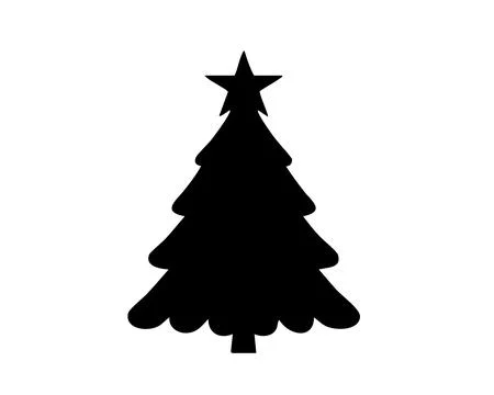 Simple Christmas Tree Icon Stock Illustration