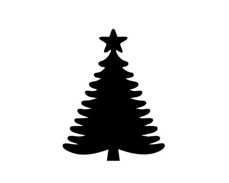 Simple Christmas Tree Icon Stock Illustration