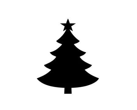 Simple Christmas Tree Icon Stock Illustration