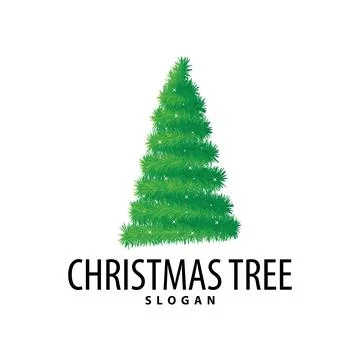 Simple Christmas tree logo design with abstract minimalist vector illustrat.. 스톡 일러스트