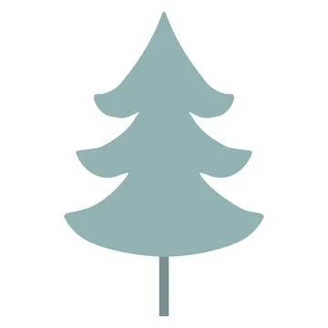 Simple Christmas tree or pine, winter holidays design element, vector Illustrazione stock