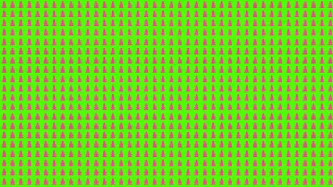 Simple Christmas Tree Seamless Patterns. Pink Tree Isolated on a Green Backgr Stock Illustration
