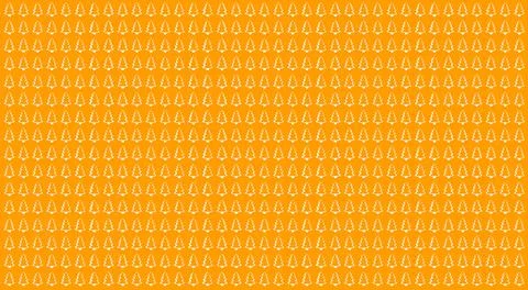 Simple Christmas Tree Seamless Patterns. White Tree Isolated on a Orange Back Stock Illustration