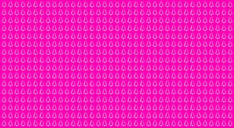 Simple Christmas Tree Seamless Patterns. White Tree Isolated on a Pink Backgr Stock Illustration