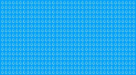 Simple Christmas Tree Seamless Patterns. White Tree Isolated on a Blue Backgr Stock Illustration