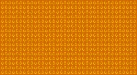 Simple Christmas Tree Seamless Patterns. White Tree Isolated on a Orange Back Stock Illustration