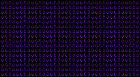 Simple Christmas Tree Seamless Patterns. Purple Tree Isolated on a Black Back Stock Illustration