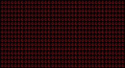 Simple Christmas Tree Seamless Patterns. Red Tree Isolated on a Black Backgro Stockillustratie