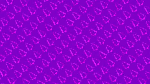 Simple Christmas Tree Seamless Patterns. Pink Tree Isolated on a Purple Backg Stock Illustration