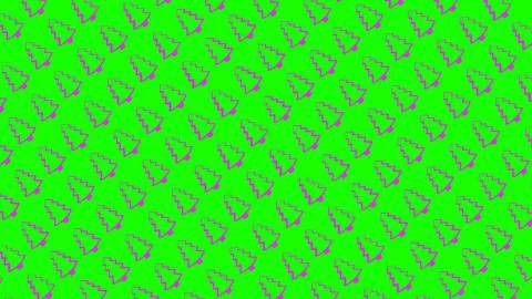 Simple Christmas Tree Seamless Patterns. Purple Tree Isolated on a Green Back Stock Illustration