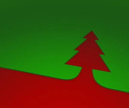 Simple christmas tree shape - 3d rendering Stock Illustration