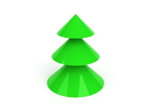 Simple christmas tree toy Stock Illustration