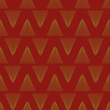 Simple christmas trees seamless vector pattern Illustrazione stock