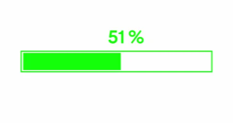 Simple chromakey progress or loader bar animation. Loader bar from zero to one Stock Footage 244608953