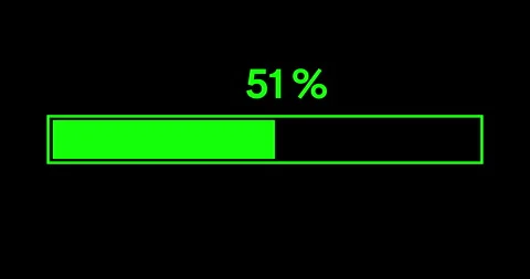 Simple chromakey progress or loader bar animation. Loader bar from zero to one Video stock 247858209