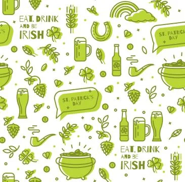 Simple chuck with elements of the Irish holiday. Stockillustratie