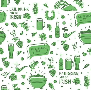 Simple chuck with elements of the Irish holiday. 스톡 일러스트