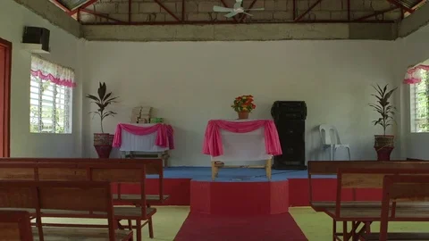A simple church in the Philippines Stock Footage 76814534