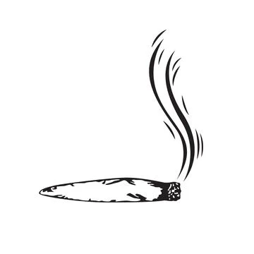 Simple cigarette hood design vector silhouette Illustrazione stock
