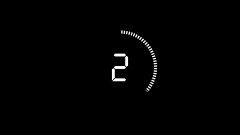 Simple circle 6 second countdown 6 to 0 second radar animation Stock Footage 315821507