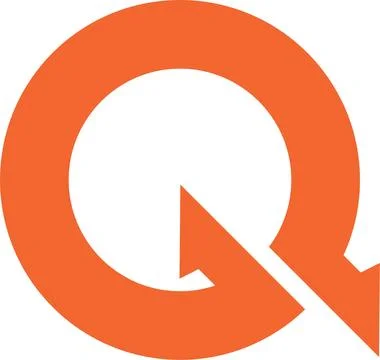 Simple circle arrow or bold initial q logo Stock Illustration