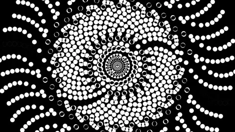 Simple circle dots zoom transition animation isolated on black background Stock Footage 321240306