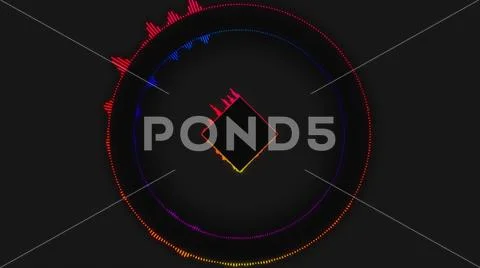 Simple Circle Equalizer Audio Spectrum Color Background. Soft box color ...