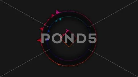 Simple Circle Equalizer Audio Spectrum Color Background. Soft box color ...