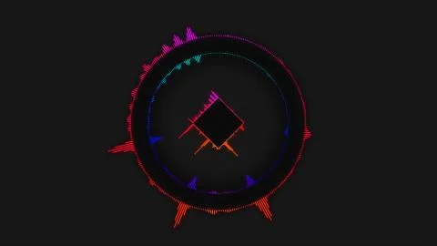 Simple Circle Equalizer Audio Spectrum Color Background. Soft box color Stock Photos