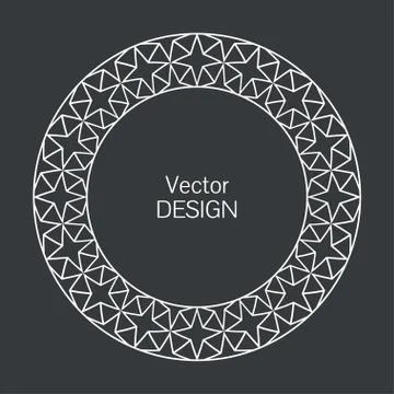 Simple circle frame Stock Illustration