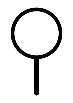 Simple Circle with a Horizontal Line Inside a Vertical Rectangle Shape, Ide.. Stock Illustration