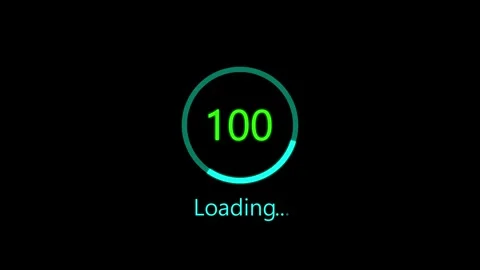 Simple circle loading animation 0 to 100 loading animation. Stock-Footage 334664028