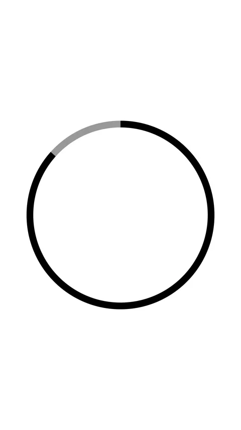 Simple circle loading bar or progress bar animation on transparent background. A Video stock 315232467