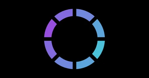 Simple Circle Loading loop animation on the black background. 4K resolution Stock Footage 262746240