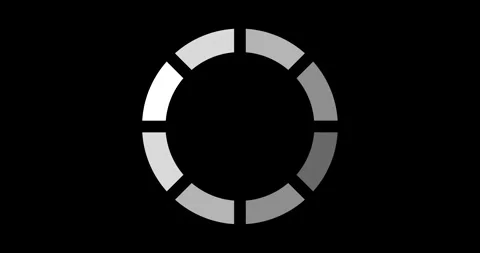 Simple Circle Loading loop animation on the black background. 4K resolution Stock Footage 305453010