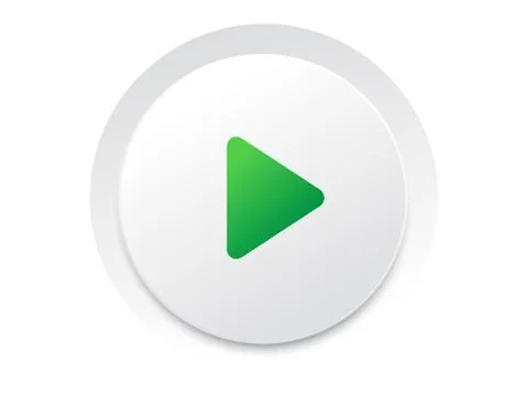 Simple circle play UI switch button vector. Stock Illustration