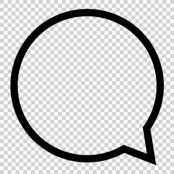 Simple circle speech balloon on transparent background Stock-Illustration