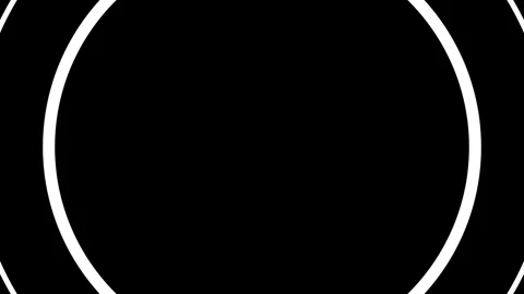 Simple circle stroke animation transition enlarges to fill entire screen Stock Footage 285631065