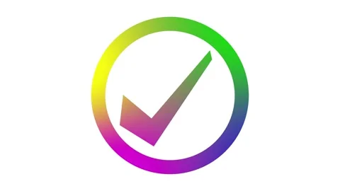 Simple circle in tick mark isolated animation, Check mark animated on a whi.. Stock Footage 304557716