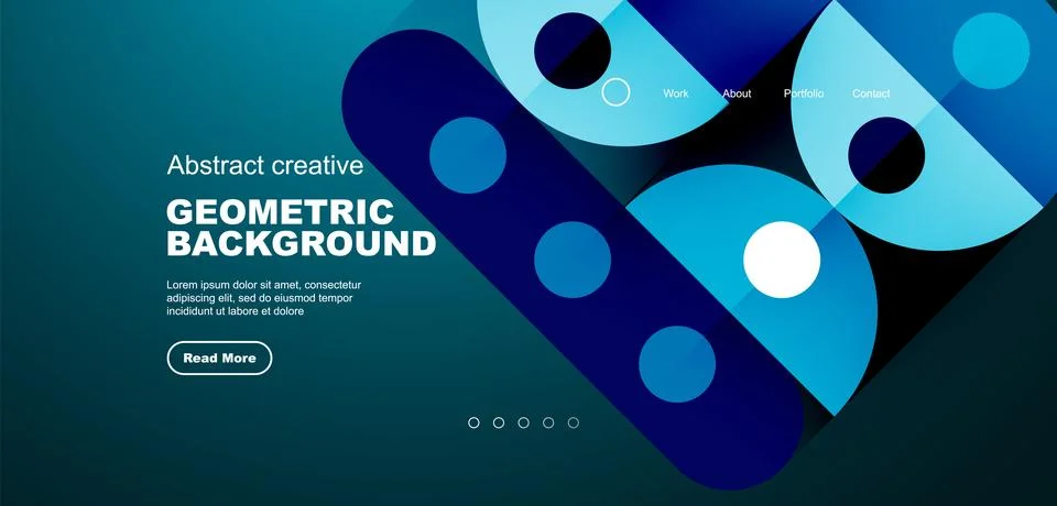 Simple circles and round elements pattern. Minimalist design geometric landing 스톡 일러스트