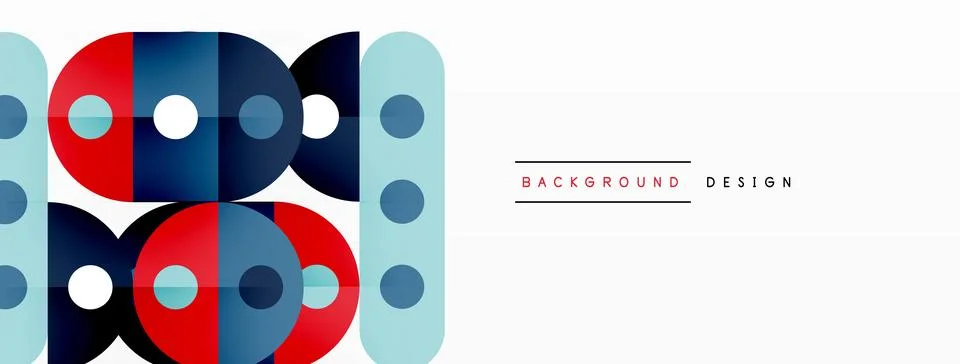 Simple circles and round elements pattern. Minimalist design geometric landing イラスト素材